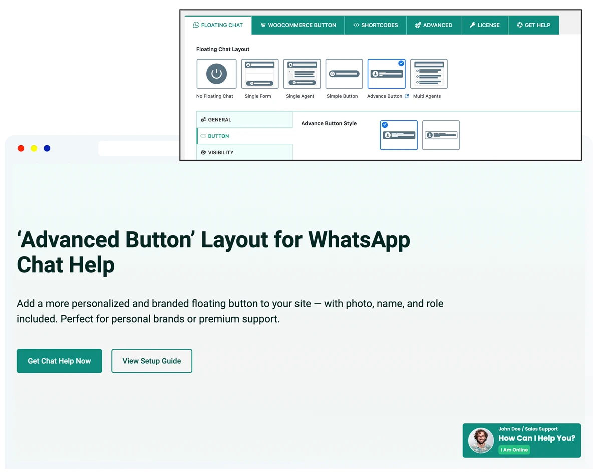 WhatsApp Chat Button for WordPress