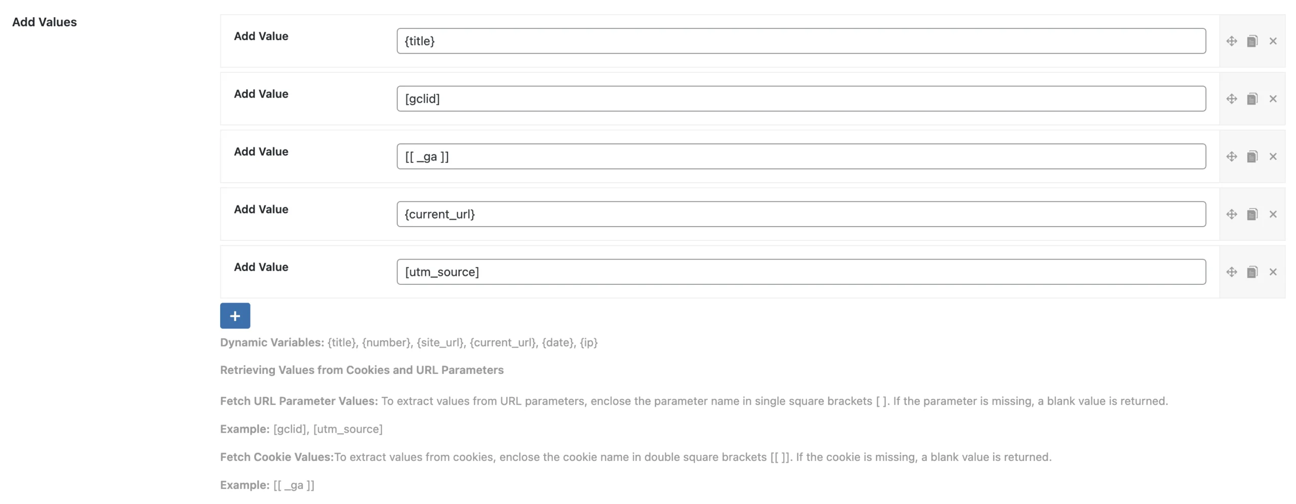 Webhook value example