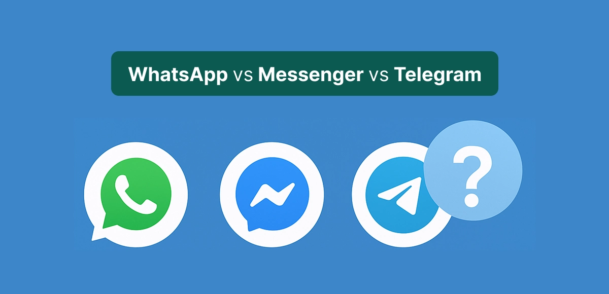 WhatsApp Chat vs Messenger Chat vs Telegram Chat – Full Comparison (2025)