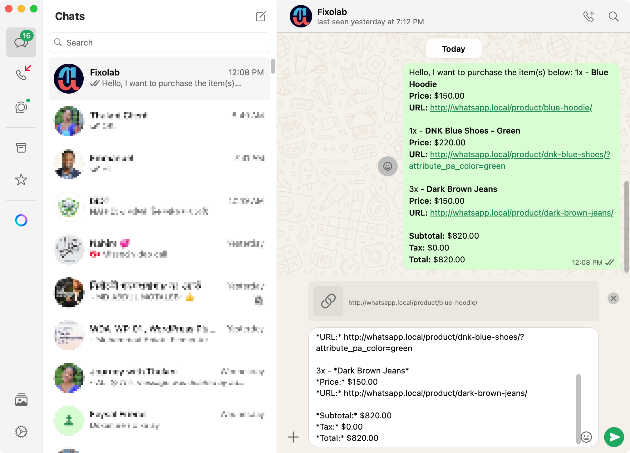 WhatsApp WooCommerce Orders