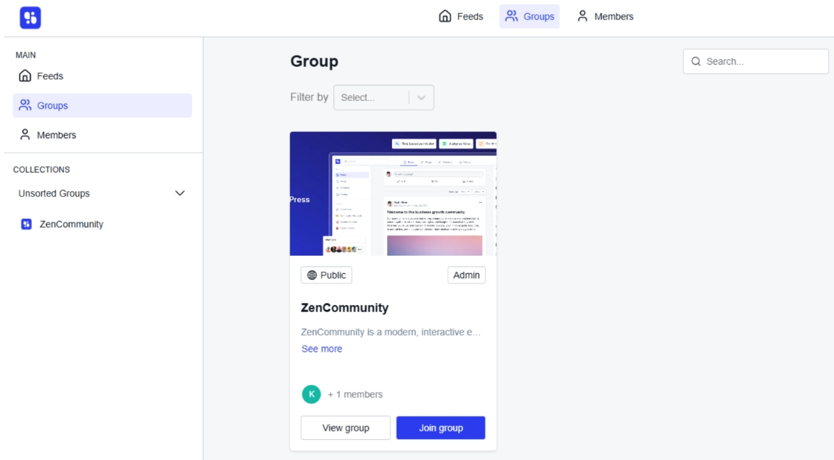 Group Created Successfully