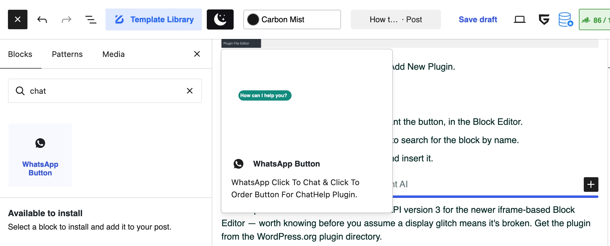 WhatsApp Button Block